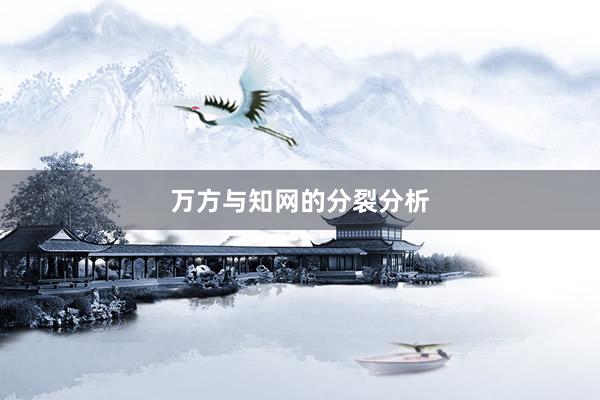 万方与知网的分裂分析